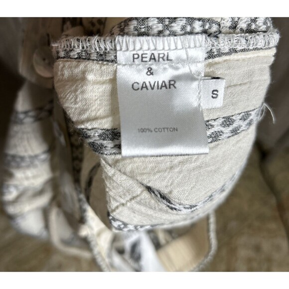 Pearl & Caviar Pants Small Wide Leg Pockets Lightweight Striped Size S - Picture 8 of 9